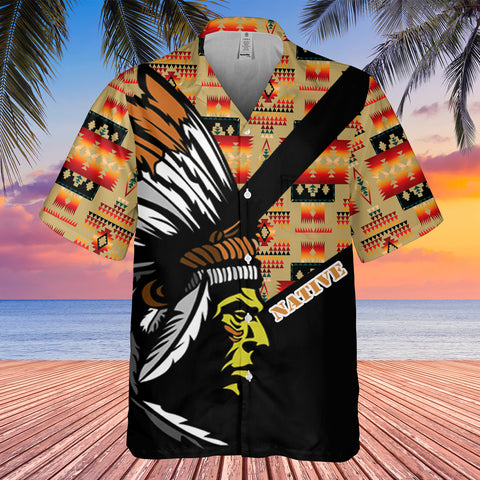 Powwow StoreGBHW000150 Pattern Native Hawaiian Shirt 3D