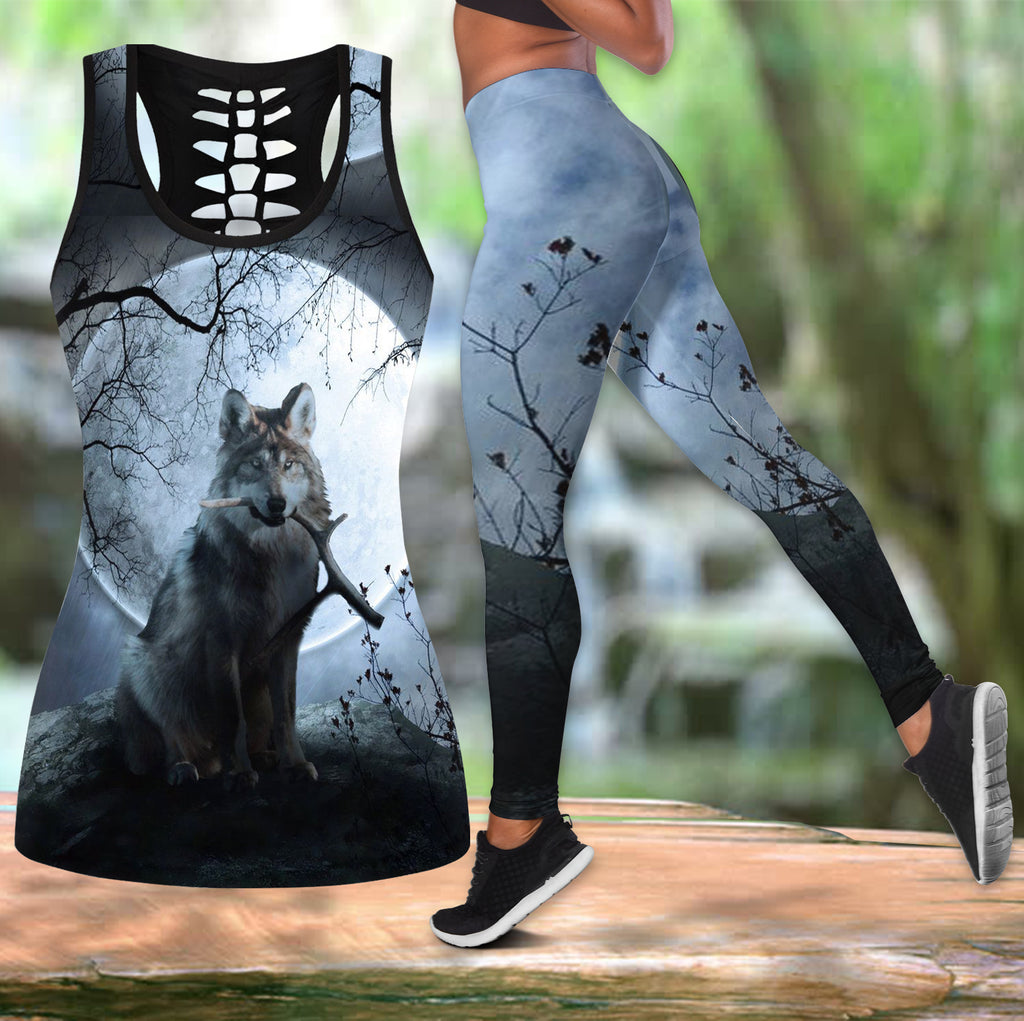 Powwow Store the wolfs hollow tanktop legging set ls03