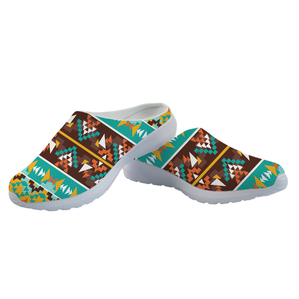 Powwow Store gb nat00579 seamless colorful mesh slippers