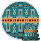 Powwow Store gb nat00062 05 turquoise tribe design beach blanket bag set