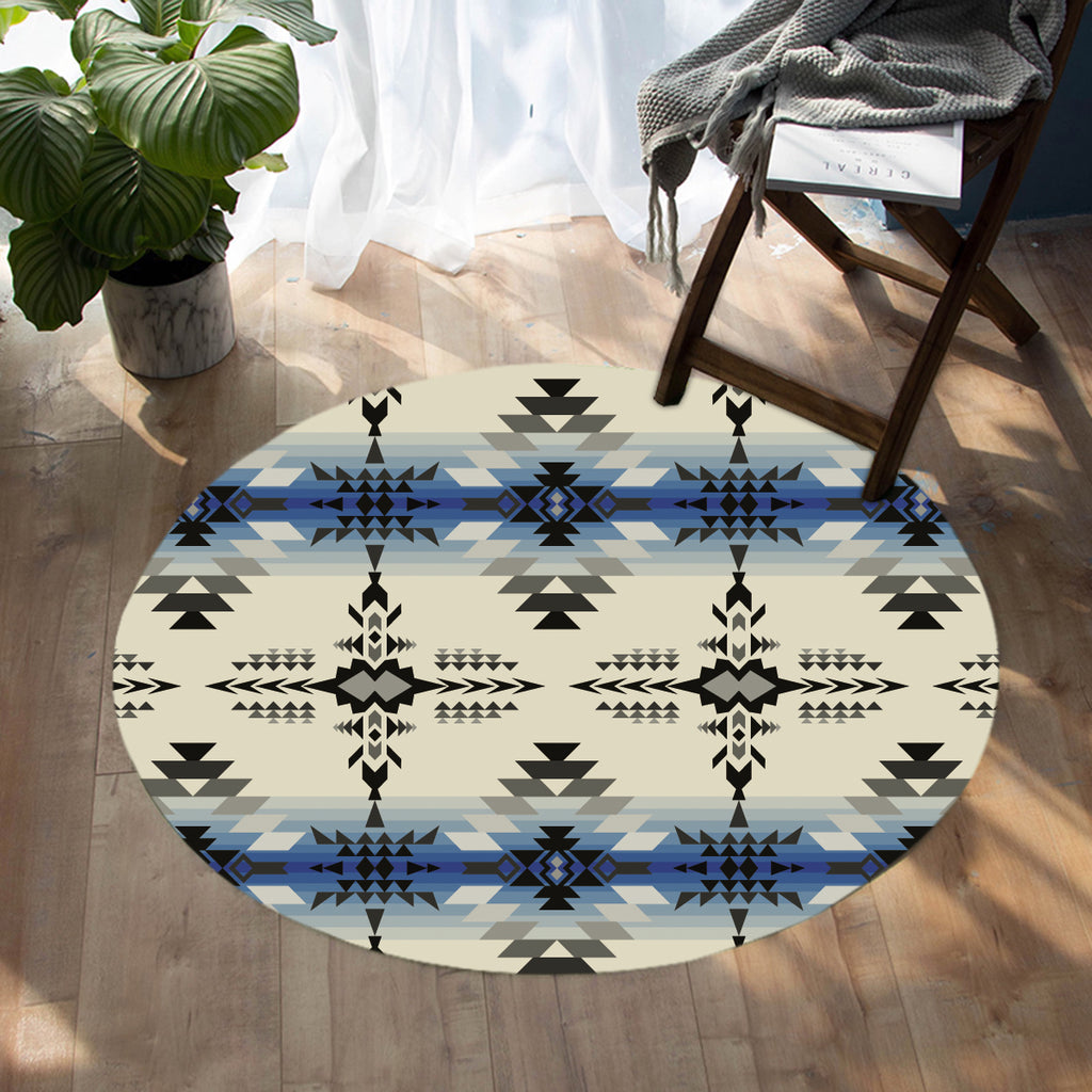 Powwow Store gb nat00608seamless geometric pattern round carpet