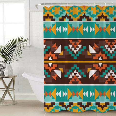 GB-NAT00579 Seamless colorful Shower Curtain