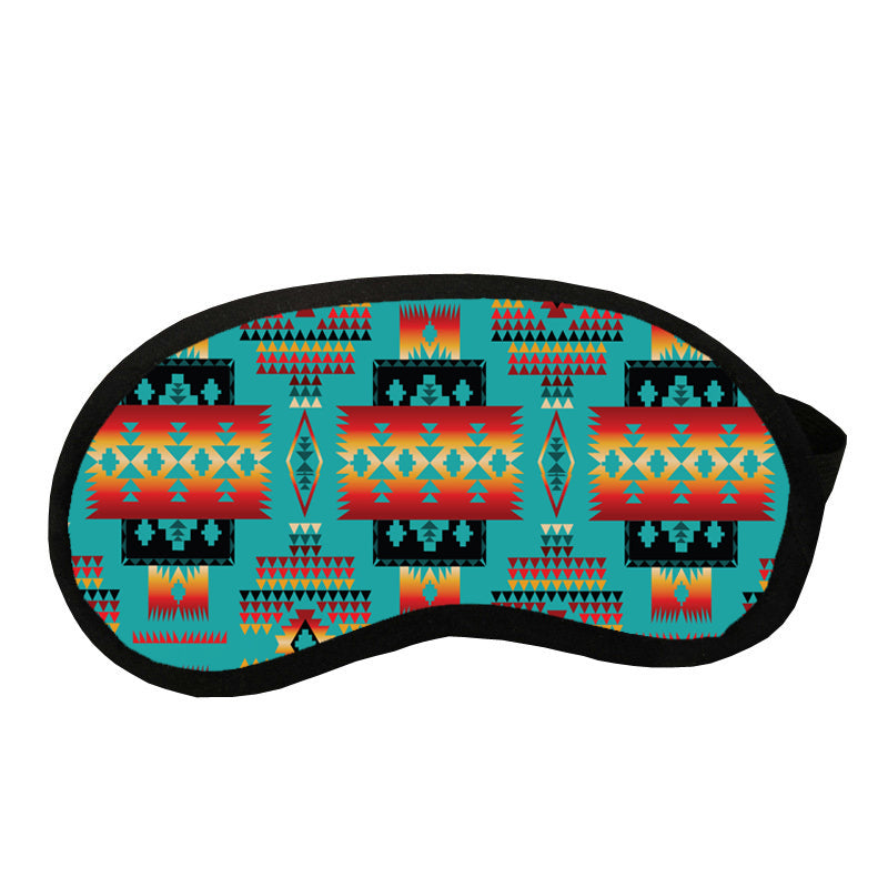 Powwow Store gb nat00046 01 blue native tribes pattern native american sleep mask