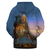 Blue Dreamcatcher Native American All Over Hoodie no link