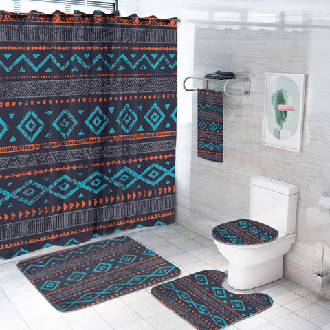 Powwow Store gb nat00598seamless ethnic ornaments bathroom set