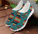GB-NAT00046-01 Blue Native Tribes Pattern Native American Mesh Shoes