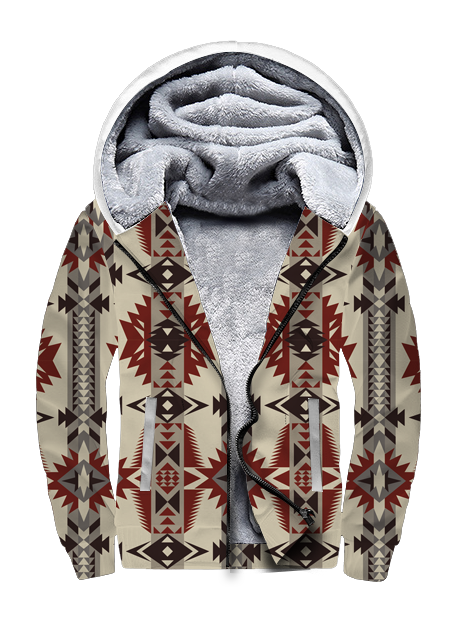 Powwow StoreGBNAT00594 Geometric Seamless Pattern 3D Fleece Hoodie