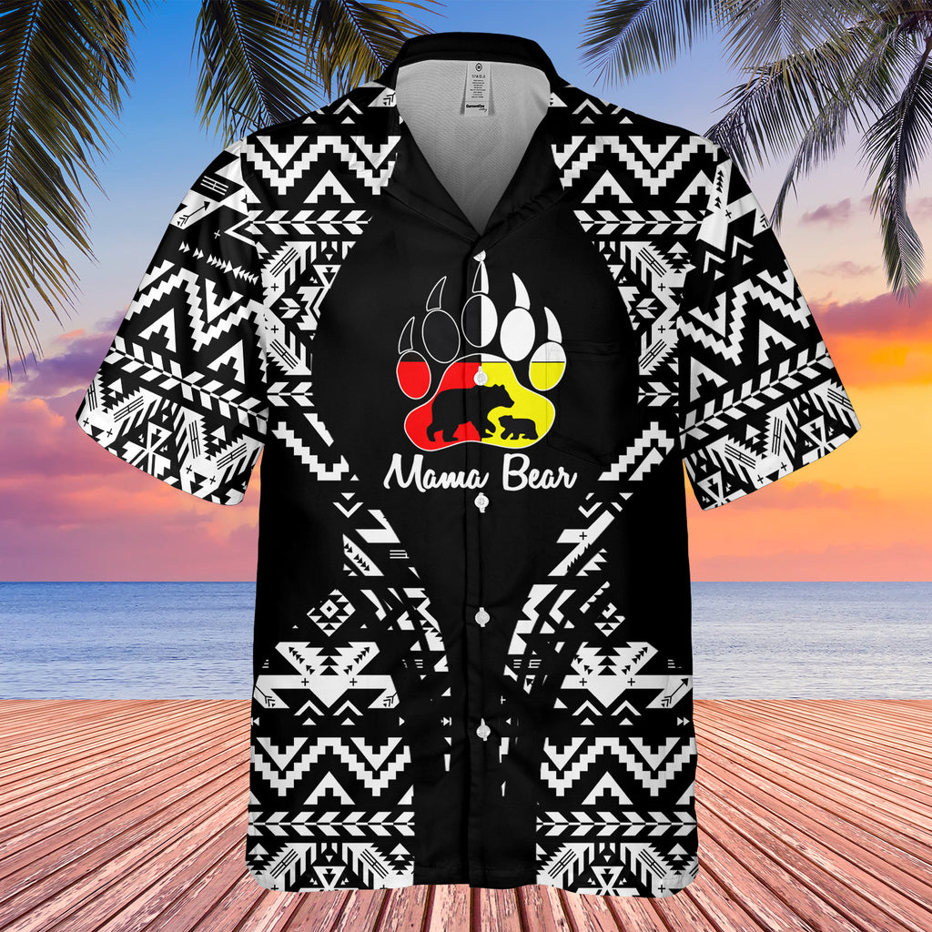 Powwow StoreGBHW000176 Tribe Design Native American Hawaiian Shirt 3D