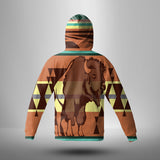 Powwow Store gb nat00024 bison native american 3d hoodie with mask