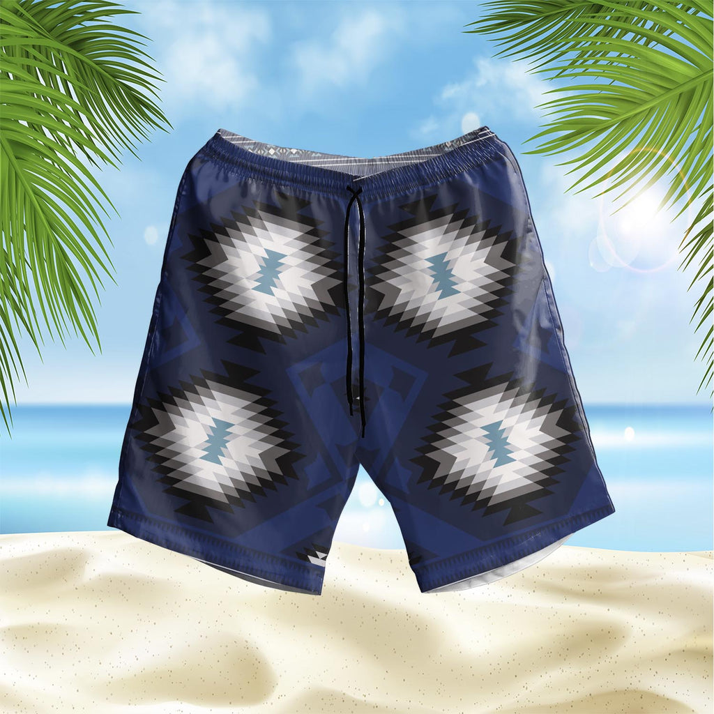 Powwow StoreGBNAT00751 Pattern Native Hawaiian Shorts