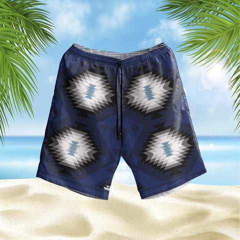 GB-NAT00751 Pattern Native Hawaiian Shorts