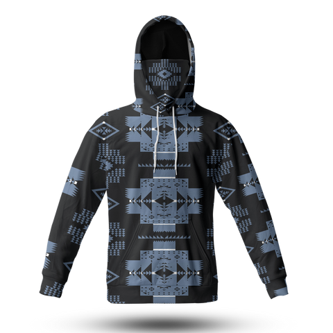 Powwow StoreHWM0023 Pattern Tribal Native 3D Hoodie With Mask