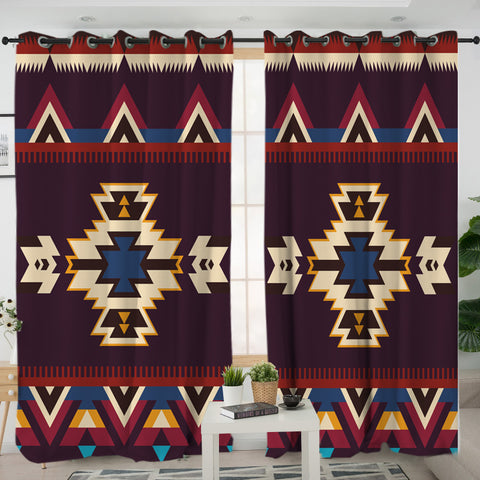 GB-NAT00736 Pattern Native American  Living Room Curtain