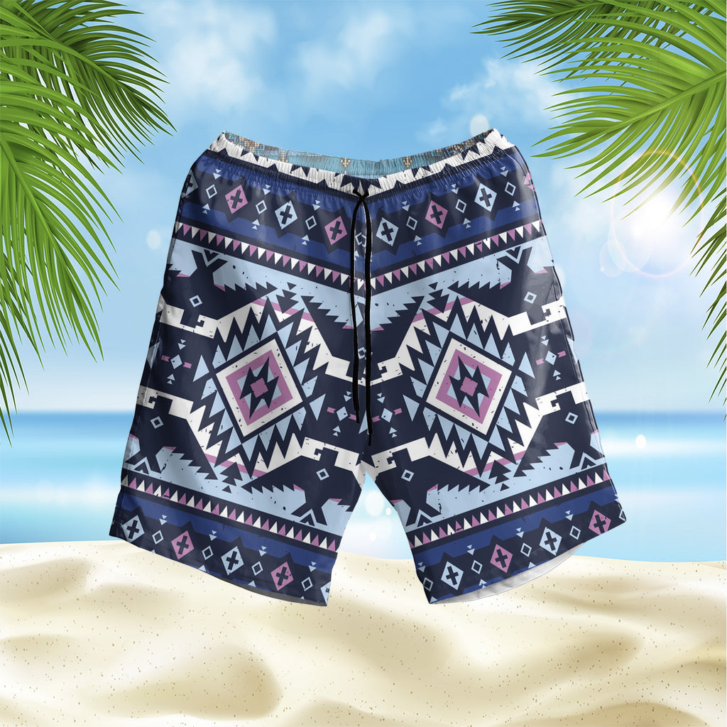 Powwow StoreGBHS00037 Pattern Native Hawaiian Shorts