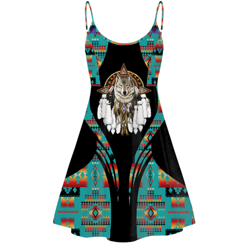 STD0071  Pattern Native American Strings Dress