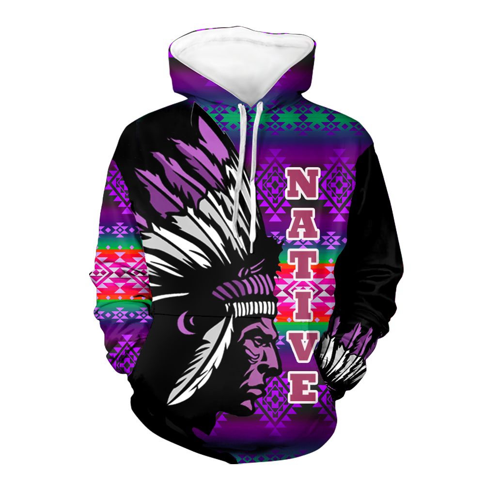 Powwow StoreHD000123 Native American Pride  3D Hoodiev2