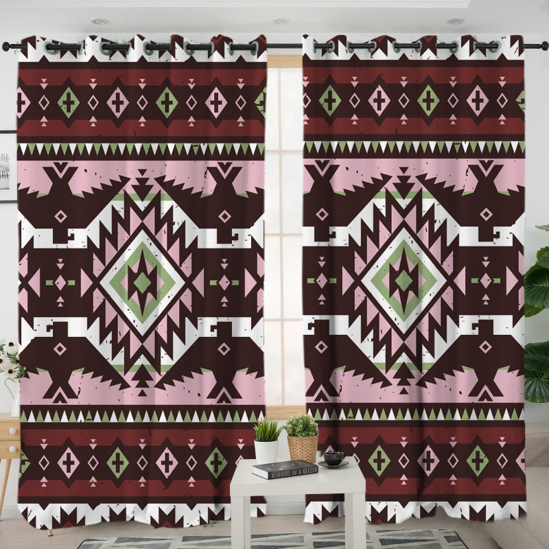 Powwow StoreLVR0072 Pattern Native American Living Room Curtain