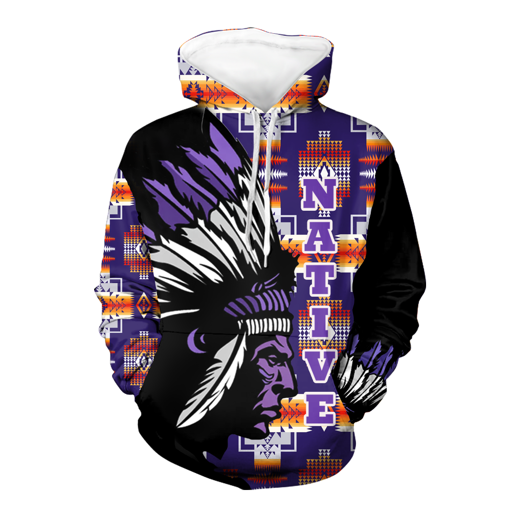 Powwow StoreHD000124 Native American Pride  3D Hoodie