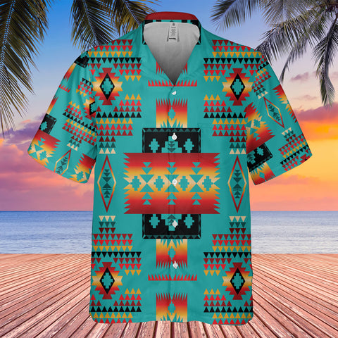 GB-NAT00046-01 Tribes Pattern Native American Hawaiian Shirt 3D New