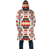 GB-NAT00075 White Tribes Pattern Native American Cloak