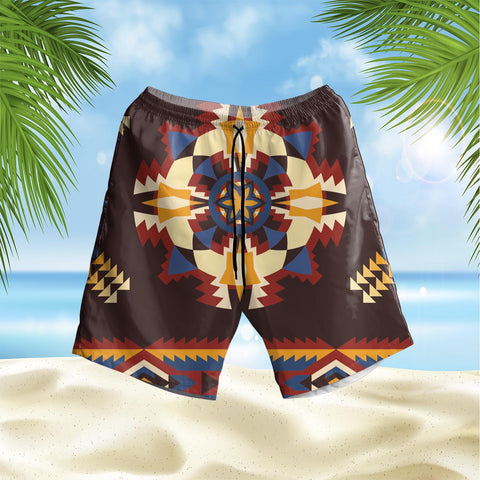 GB-NAT00752 Pattern Native Hawaiian Shorts