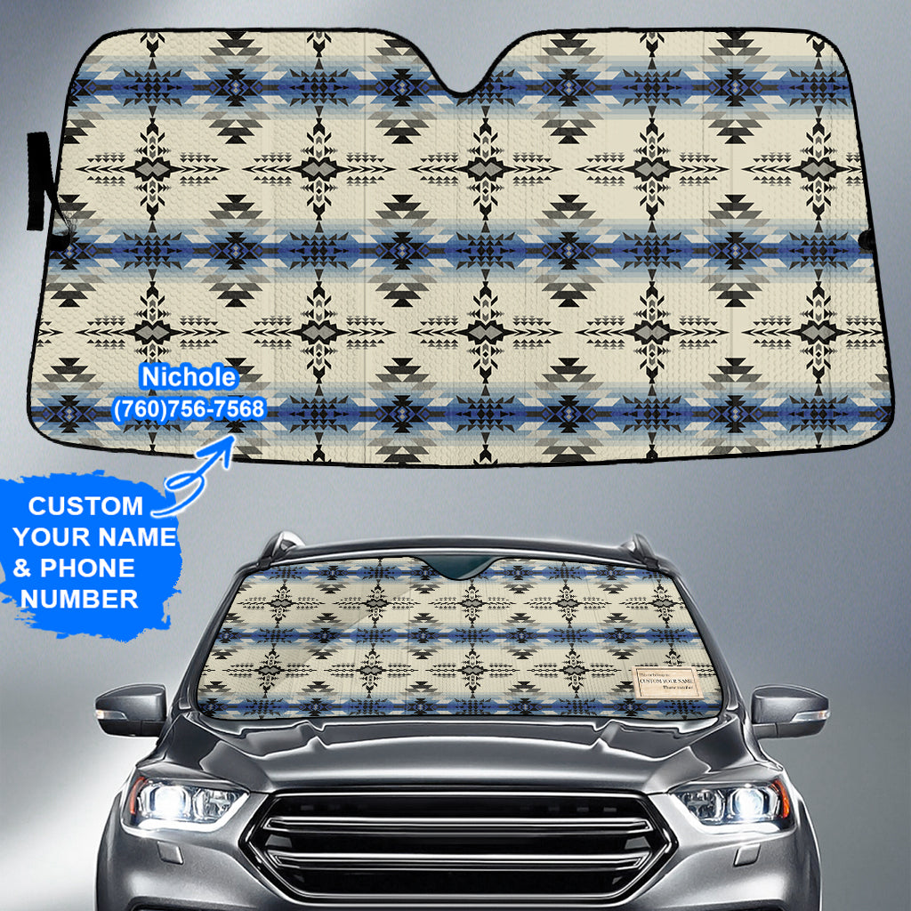 Powwow StoreGBNAT00608 Pattern Native American Custom Name Auto Sun Shades