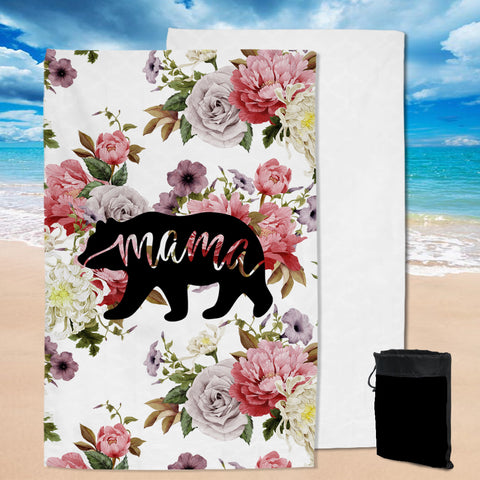 Powwow Store gb nat00195 mama bear flower rose pool beach towel