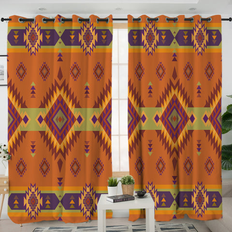 GB-NAT00738 Pattern Native American  Living Room Curtain