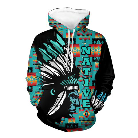 Powwow StoreHD000125 Native American Pride  3D Hoodie