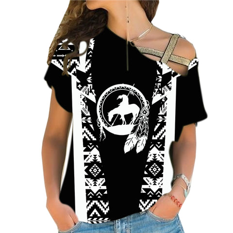 CRS0001209 Native American Cross Shoulder Shirt