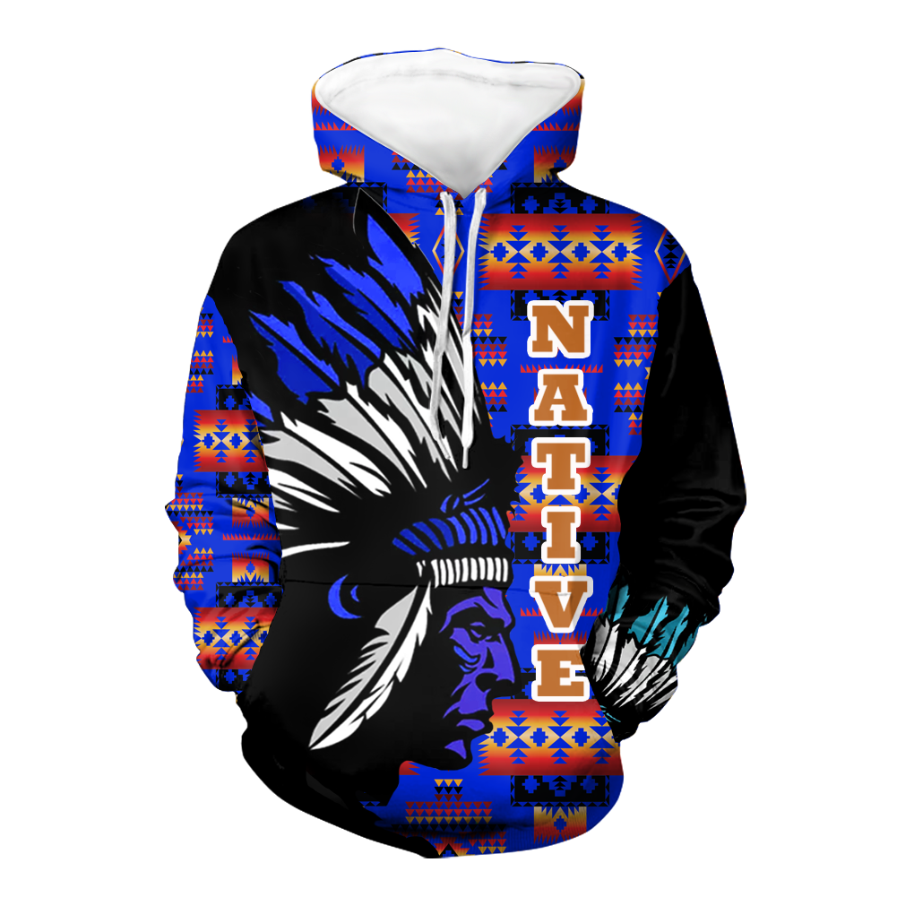 Powwow StoreHD000126 Native American Pride  3D Hoodie