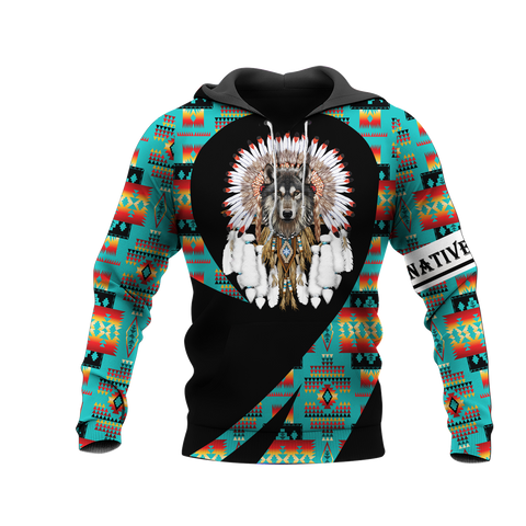 Powwow StoreHD000273 Pattern Native Pride 3D Hoodie