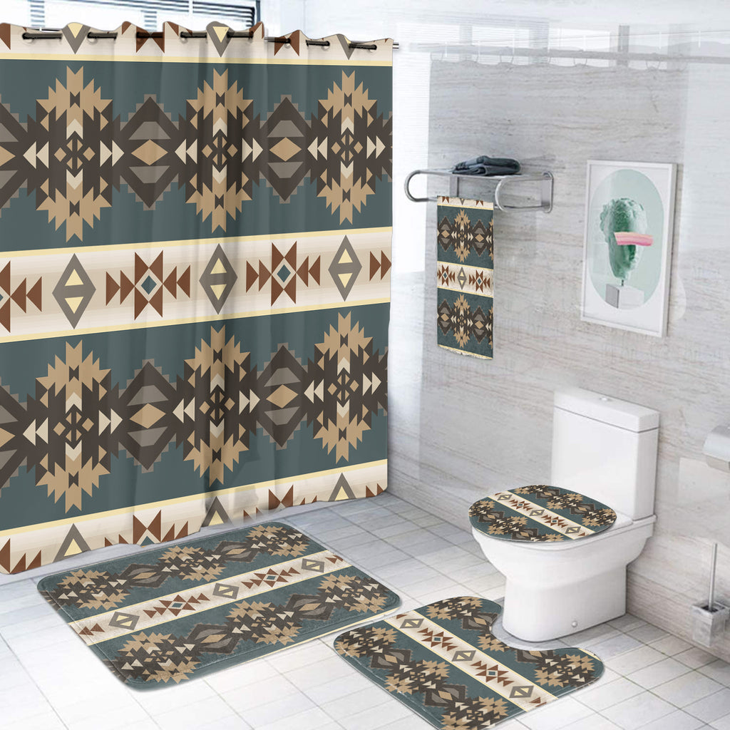 Powwow Store gb nat00609 navajo geometric bathroom set