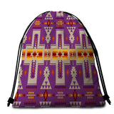 Powwow Store gb nat00062 07 light purple tribe design beach blanket bag set