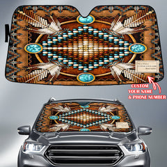 Powwow StoreGBNAT0002303 Pattern Native American Custom Name Auto Sun Shades