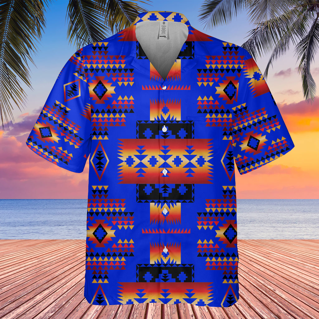 Powwow StoreGBNAT0004606  Tribes Pattern Native American Hawaiian Shirt 3D new