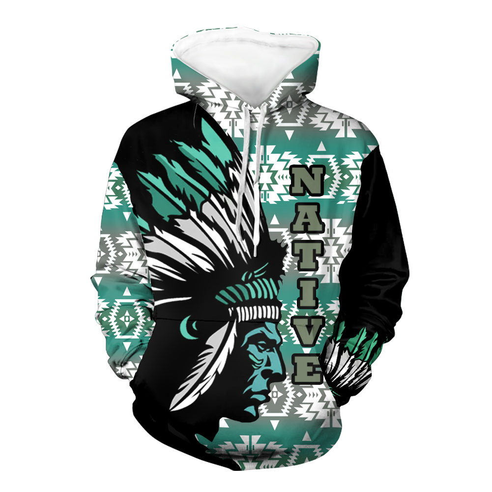 Powwow StoreHD000127 Native American Pride  3D Hoodie