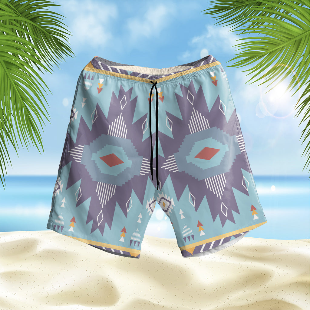 Powwow StoreGBHS00033 Pattern Native Hawaiian Shorts