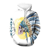 Powwow Store gb nat00361 skull chief native american 3d hoodie