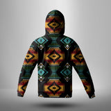 Powwow Store gb nat00321 native american patterns black red 3d hoodie with mask