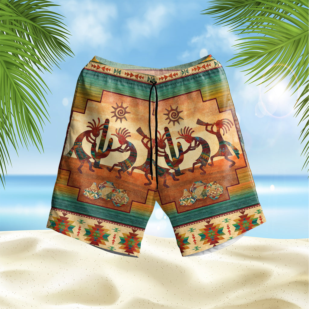 Powwow StoreGBNAT00054 Kokopelli Myth Hawaiian Shorts