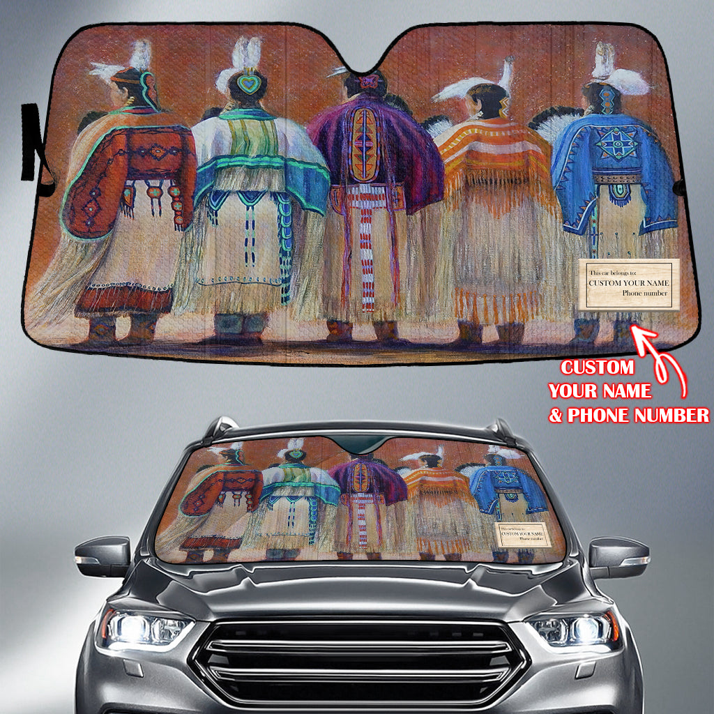 Powwow StoreGBNAT00350  Pattern Native American Custom Name Auto Sun Shades