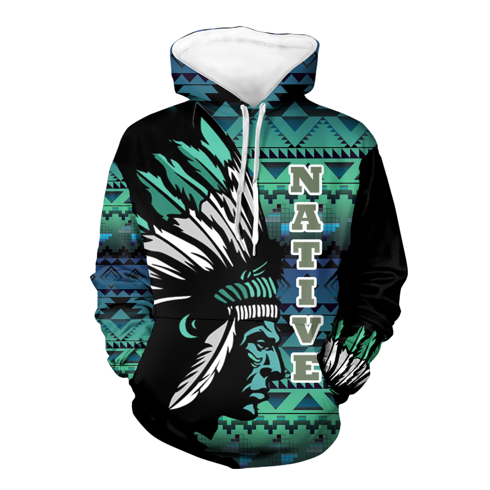 Powwow StoreHD000128 Native American Pride  3D Hoodie