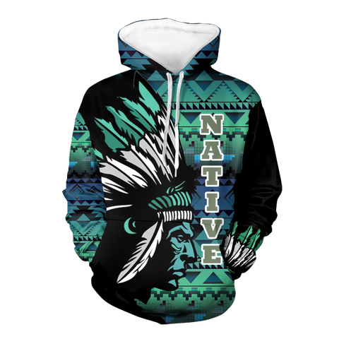 Powwow StoreHD000128 Native American Pride  3D Hoodie