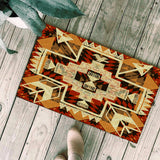 Powwow Store gb nat00022 tribal yellow arrow native doormat