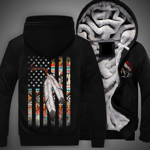 Powwow StoreSFH00041  Native American 3D Fleece Hoodie