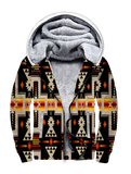 GB-NAT00062-01 Black Tribe Design Native American 3D Fleece Hoodie