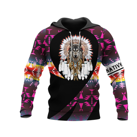 Powwow StoreHD000270 Pattern Native Pride 3D Hoodie