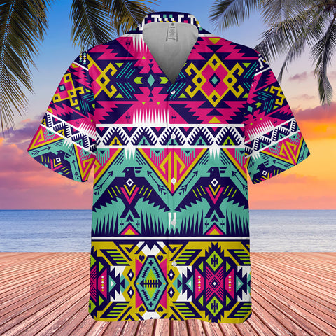GB-NAT00071 Full Color Thunder Bird Native American Hawaiian Shirt 3D New