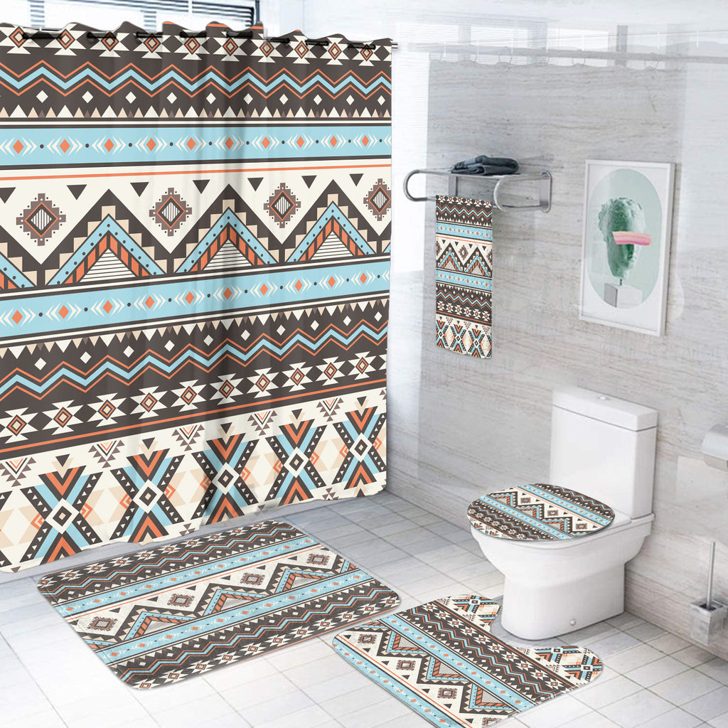 Powwow Store gb nat00604 tribal striped bathroom set